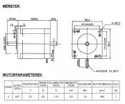 1.8Nm 0.9° Léptetőmotor, Bipoláris, Hibrid