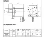 2.1Nm Léptetőmotor, Bipoláris, Hibrid