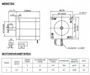 8.7Nm Léptetőmotor, Bipoláris, Hibrid