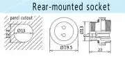 Csatlakozó, IP68 védettség, 13mm, 10A, 2 pin