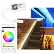 Vezetéknélküli Bluetooth RGB LED és LED szalag vezérlő, 3 szín (Happy Lightning vagy Magic Light vezérlővel)