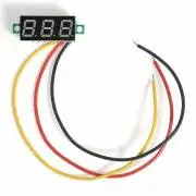 Mini Digital Voltmeter DC 0-100V LED Panel Voltage Meter 3-Digital With 3 Wires