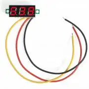 Mini Digital Voltmeter DC 0-100V LED Panel Voltage Meter 3-Digital With 3 Wires