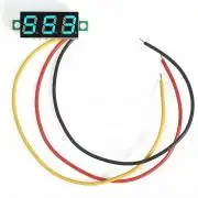 Mini Digital Voltmeter DC 0-100V LED Panel Voltage Meter 3-Digital With 3 Wires