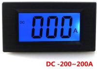 DC -200A~200A Digital Blue LCD Ammeter Test Positive and Negative Current Meter