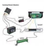 DC 0-200A Positive Negative Current Minus AMP Meter Battery Monitor