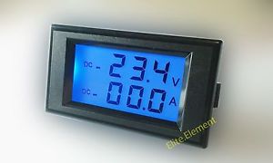 DC Blue Panel Meter +-200V +-30A Positive Negative Current Voltage Ampere Detector