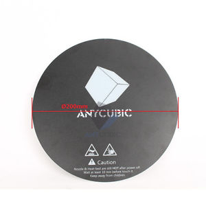 Anycubic 3D Printer 200mm Heated Bed Sticker with Tape Round Print Plate Tape