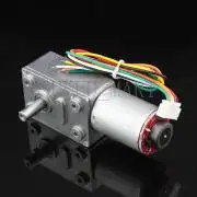 Hightorque Turbo worm Geared motor GW370 DC24V 11RPM motor with encoder