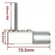 Csigakerekes hajtóműves motor 12V orsós tengellyel, 10RPM