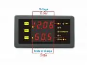 DC 120V 200A Volt Amp Combo Meter Battery Charge Discharge Indicator With Shunt