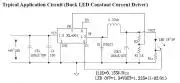 LED meghajtó áramkör 3W-os ledekhez, konstans 700mA kimenet, PWM vezérlés, 5-35V bemenet