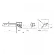 N20 típusú hajtóműves mini/mikró DC motor, 55m-es M4-es menetes tengellyel