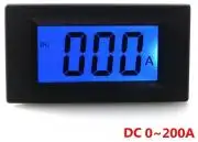 DC 200A Digitális Árammérő, Ampermérő, kék LCD kijelzővel