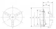 Esztergatokmány 160mm három pofás