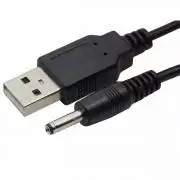 USB tápcsatlakozó szabván 3.5mm-es kimenettel, 5V, töltőkábel