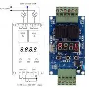 Dupla relés 12V-os időzítő modul, PLC, elektronika (VLC-30)