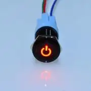 12V LED Power Symbol ON-OFF Car Push Button Switch Latch Metal Toggle SPDT Kit