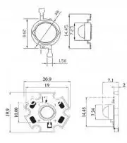 3W UV Led, ultra viola, 395nm