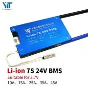 BMS 7S 24V védelmi elektronika, balancerrel