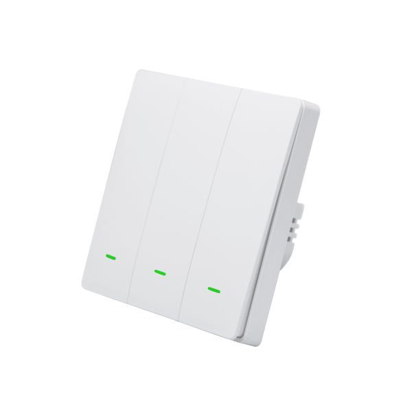 SmartWise Z2-L Zigbee + RF, érintős két gombos okos villanykapcsoló, csak fázis (fehér)