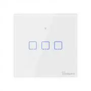 Sonoff TX T1 EU 3C WiFi + RF vezérlésű, távvezérelhető, érintős hármas csillár villanykapcsoló (fehér)