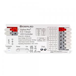 Gledopto GL-C-201P, Pro 5-in-1-ben LED vezérlés, 12V-24V DC (Zigbee+2.4GHz RF), kapcsolóbemenettel