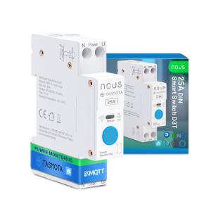 Nous D3T DIN-sín kompatibilis Wi-Fi-s relémodul, Tasmota firmware, Matter kompatibilis, 25A