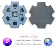 Nagy teljesítményű 3W UV LED 385nm hullámhosszal