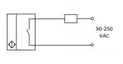 AC Induktív közelítéskapcsoló Záró (NO)