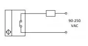 AC Induktív közelítéskapcsoló Nyitó (NC)