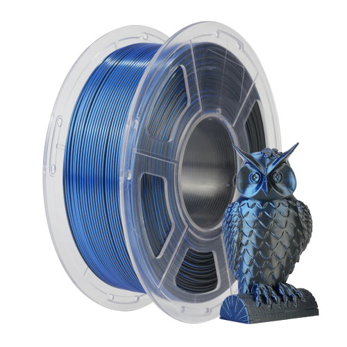 PLA+ Selyem dupla színű Fekete-Kék filament 1.75mm 1kg