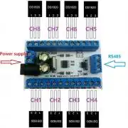 Jel átalakító, 8db DS18B20 érzékelő bemenet, RS485 modul