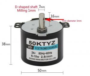 AC 24V 14W High Torque 50Hz Gear-Box 50KTYZ 