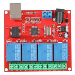 USB - 4 csatornás relé modul panel