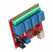 USB - 4 csatornás relé modul panel