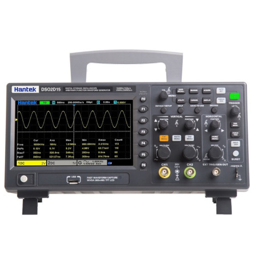 Hantek DSO2D15 digitális 2CH 150MHz oszcilloszkóp