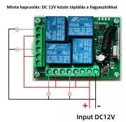 4 csatornás távirányító és DC vevőegység