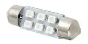 6 high power KÉK LED autós belső világítás szofita 36mm