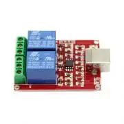 USB - 2 csatornás relé modul panel