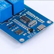 USB - 2 csatornás relé modul panel