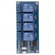 USB - 4 csatornás relé modul panel