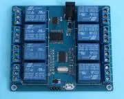 USB - 8 csatornás relé modul panel